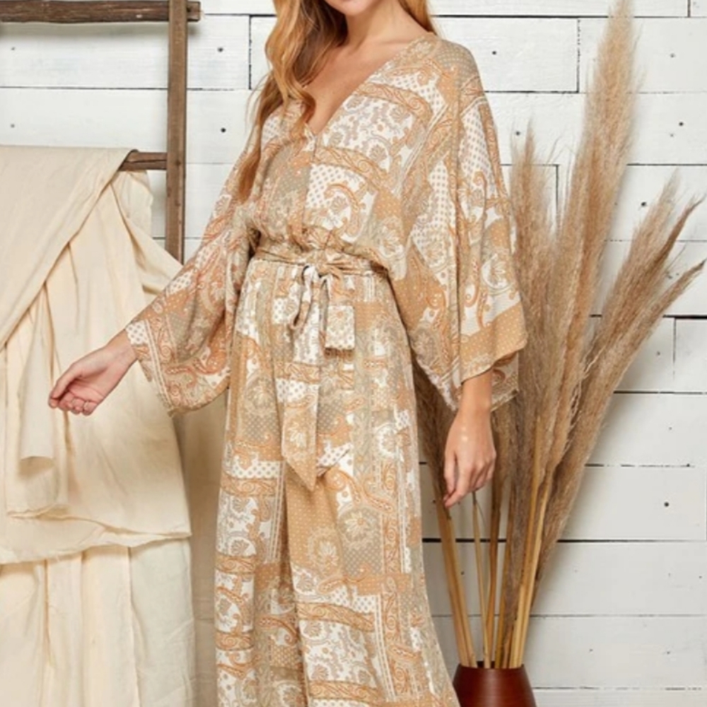 Paisley Print Jumpsuit